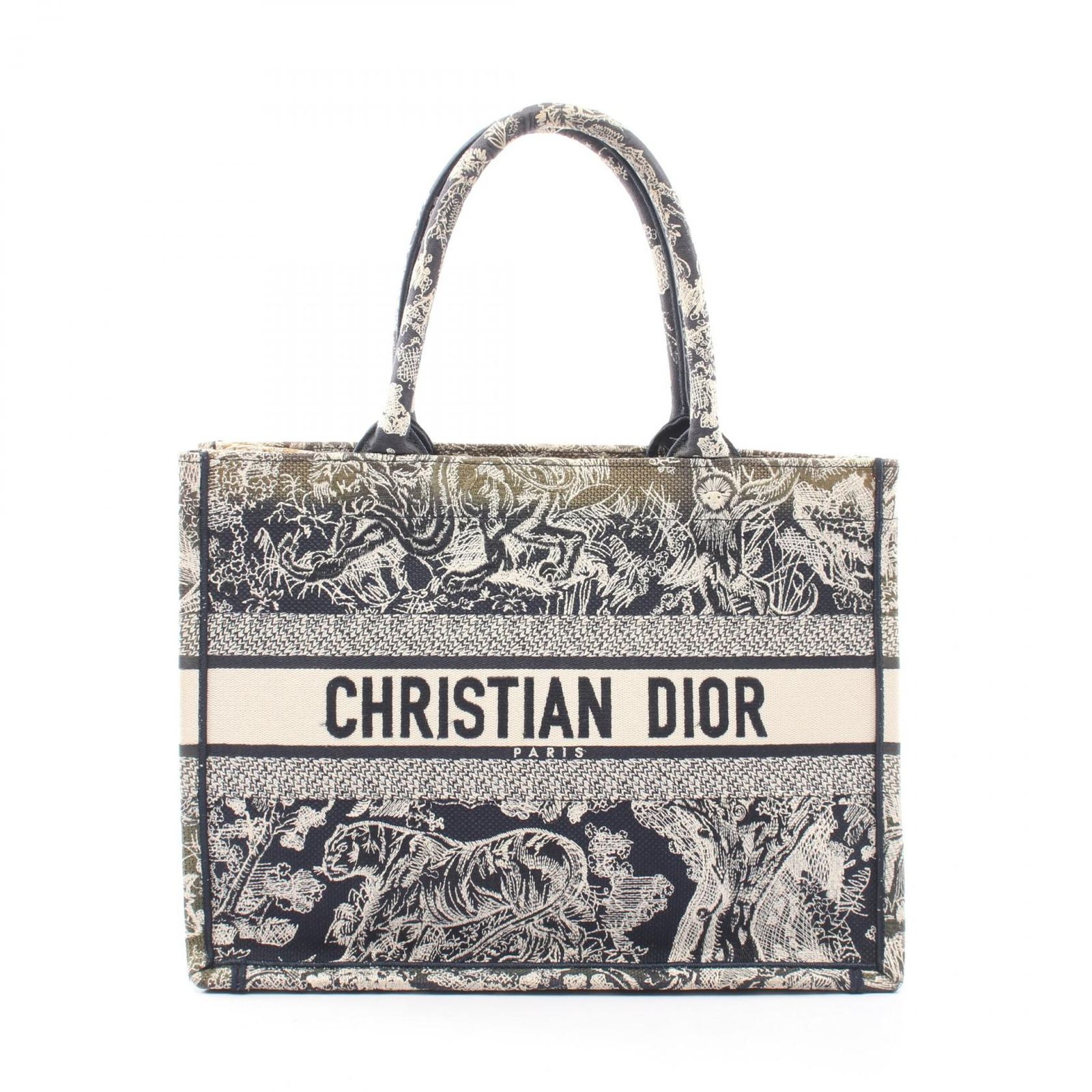 クリスチャンディオール Christian Dior トートバッグ BOOK TOTE ブックトート ミディアム トワル ドゥ ジュイ ネイビー/ホワイト キャンバス ブックトート ミディアム トワル ドゥ ジュイ