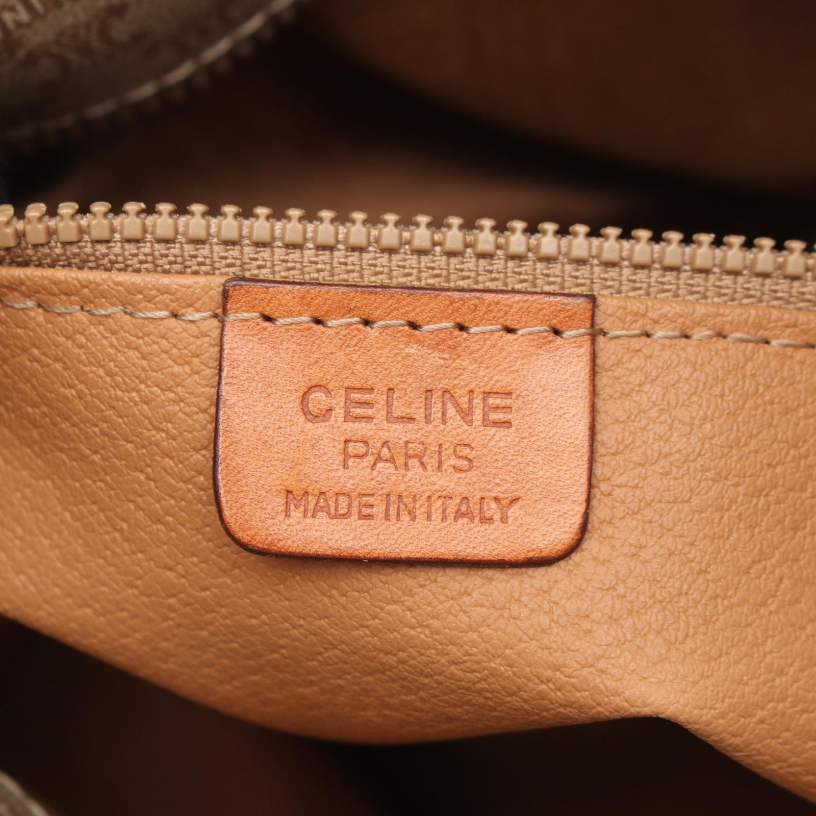 セリーヌ CELINE ショルダーバッグ マカダム ベージュ PVCコーティング 