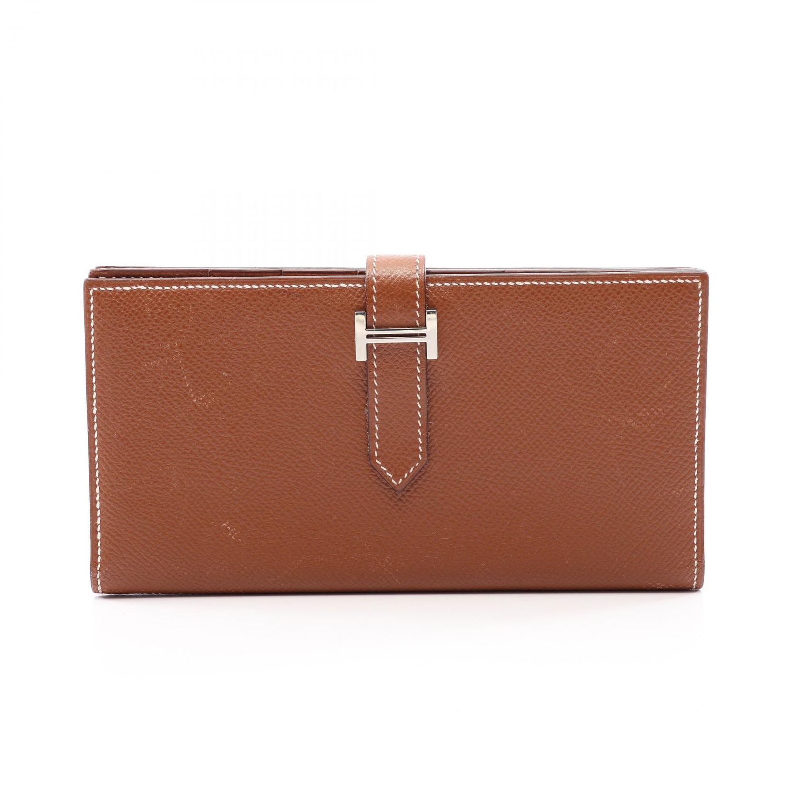エルメス HERMES 二つ折り長財布 ベアンスフレ コニャック その他 ベアンスフレ コニャック レディース Used B