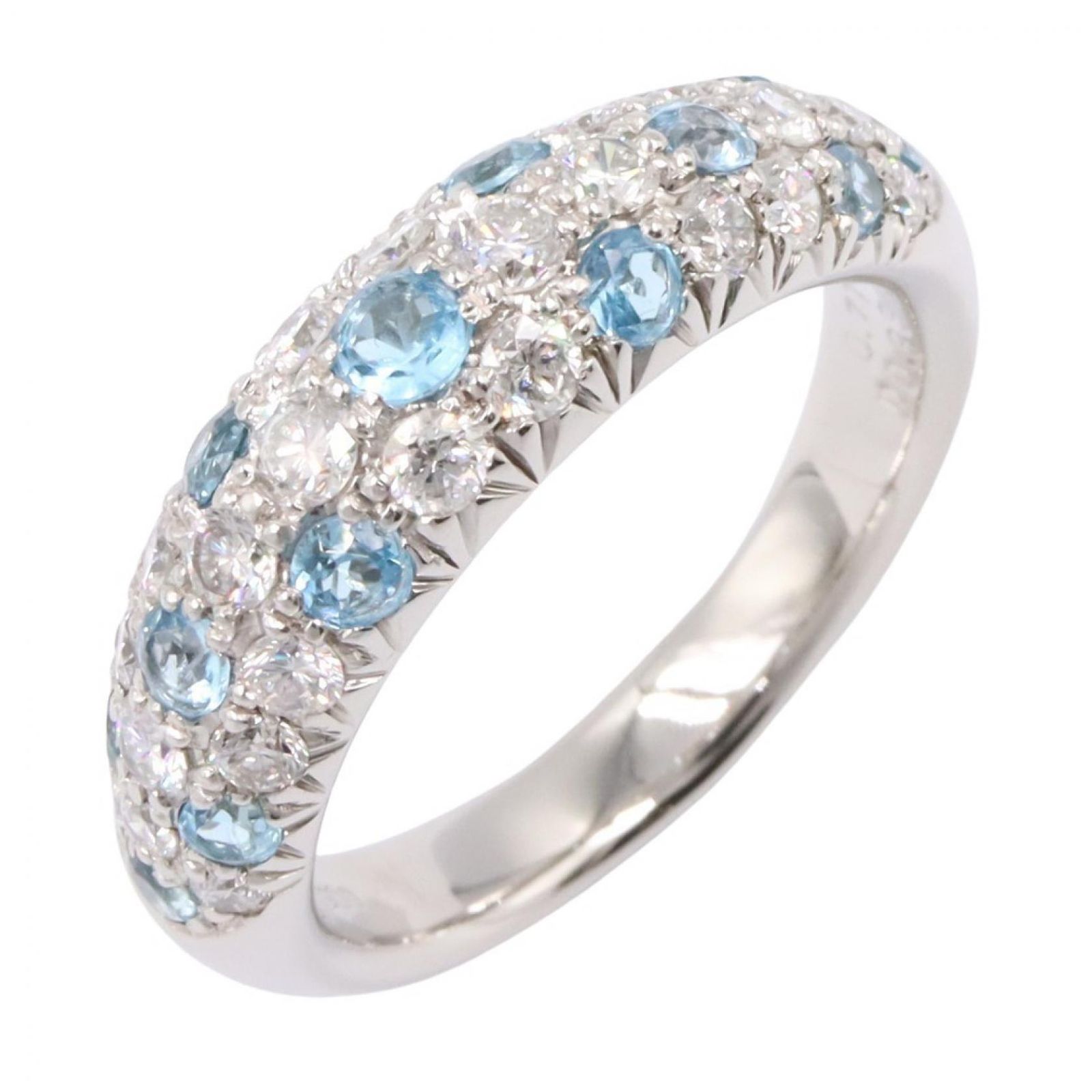 ジュエリー JEWELRY リング・指輪 ブルートパーズ ダイヤモンド リング ﾌﾞﾙｰﾄﾊﾟｰｽﾞ 8.6g #14 Pt900プラチナ ダイヤモンド ブルートパーズ リング レディース