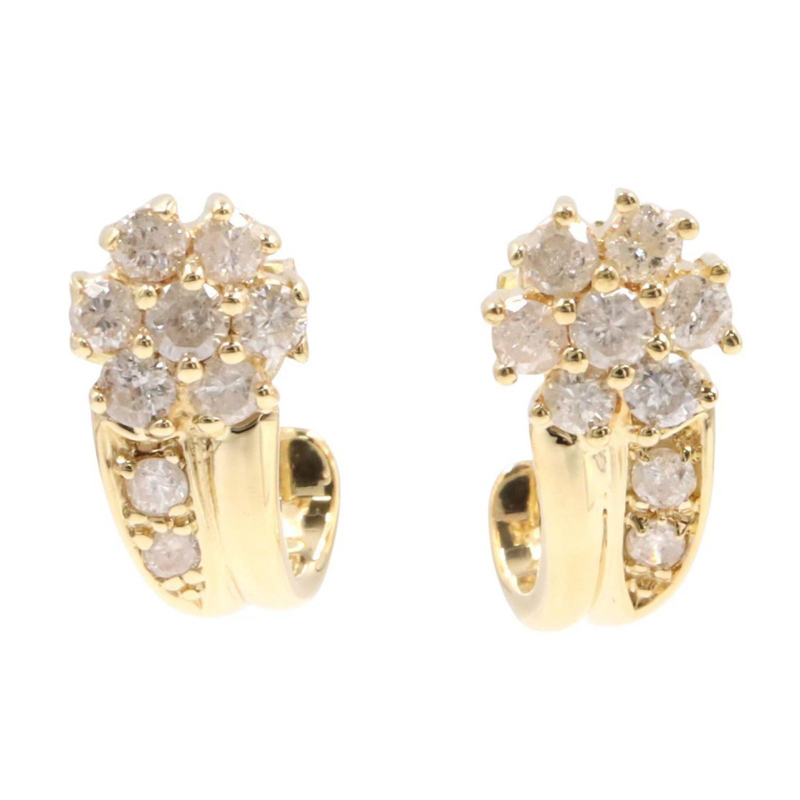 ジュエリー JEWELRY ピアス ダイヤピアス ﾀﾞｲﾔ 3.8g K18（イエローゴールド） ダイヤモンド ダイヤピアス レディース Used A