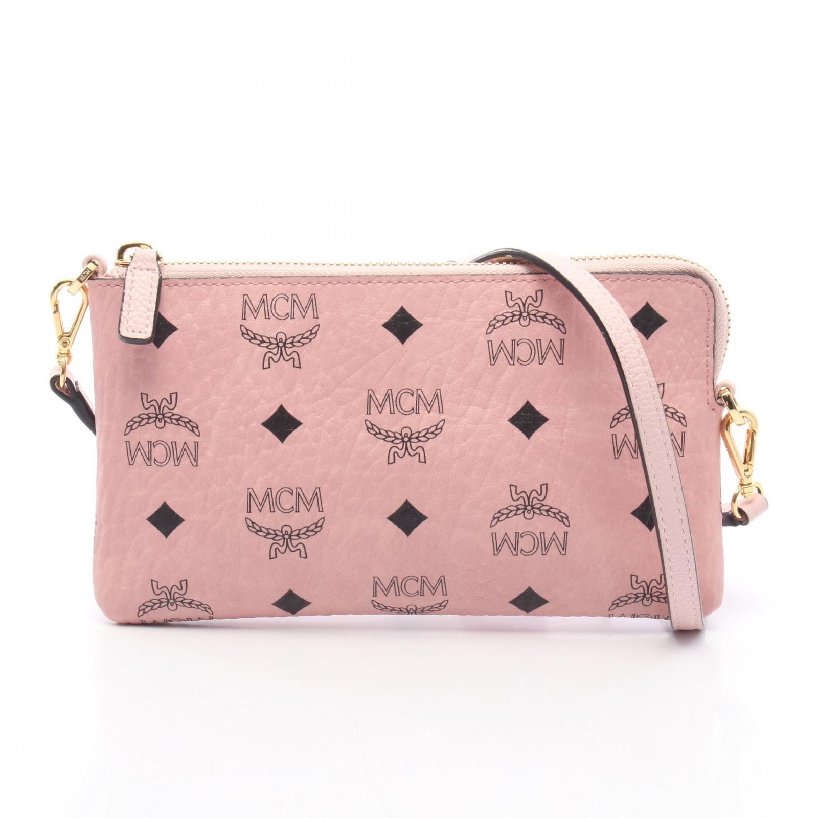 エム・シー・エム MCM ショルダーバッグ ヴィセトス ショルダーポーチ ピンク レザー ヴィセトス ショルダーポーチ レディース Used A