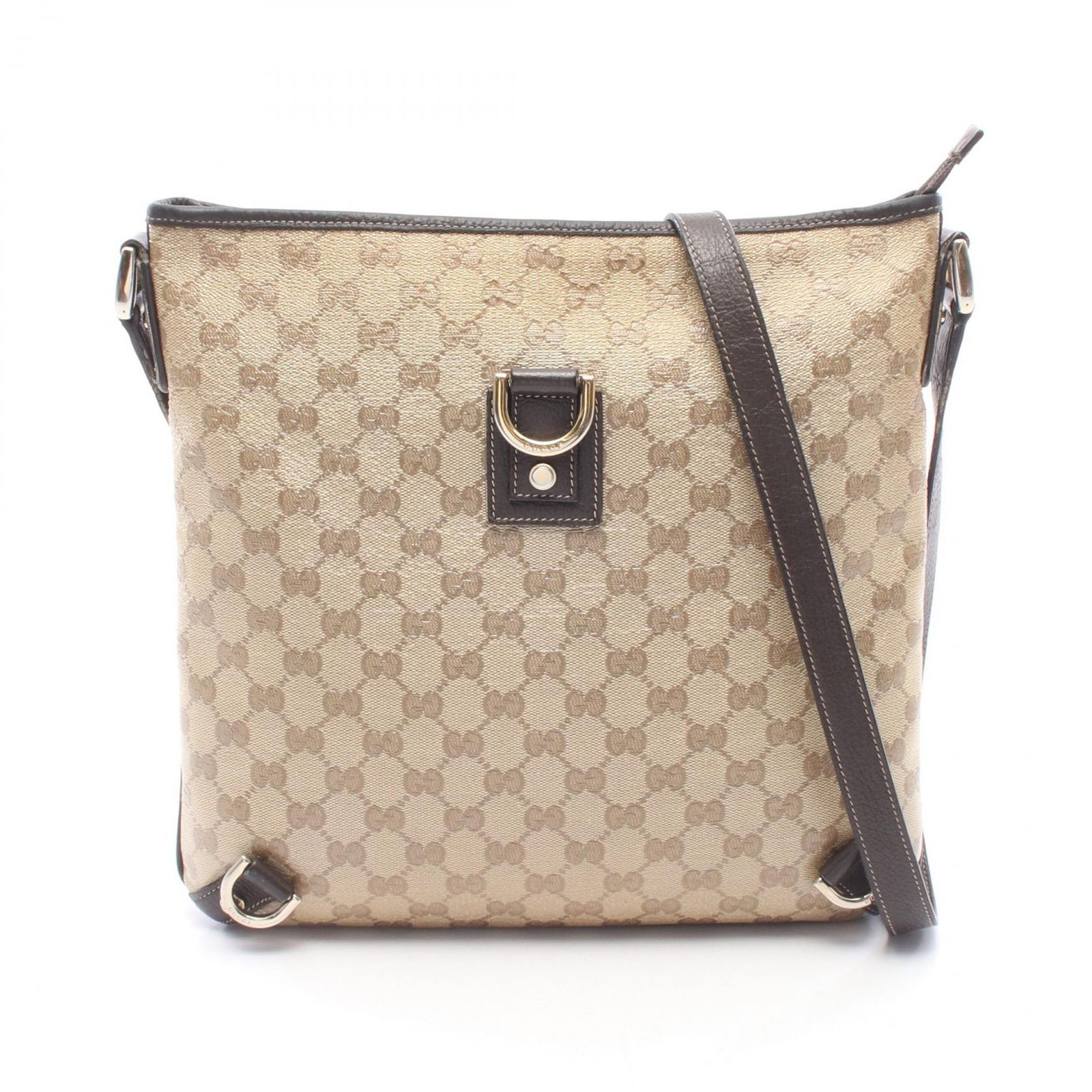 グッチ GUCCI ショルダーバッグ アビー GGクリスタル 268642 ベージュ PVCコーティングキャンバス レザー アビー ショルダーバッグ レディース Used B