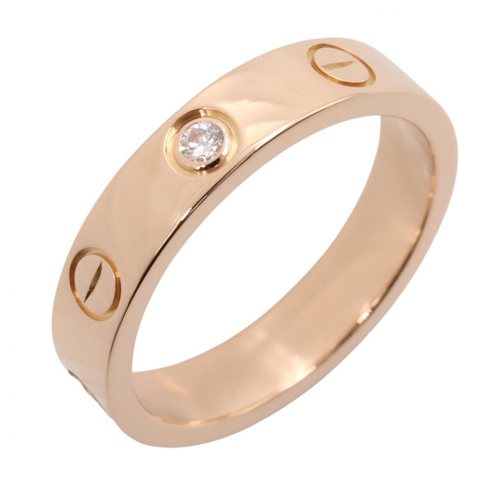 カルティエ CARTIER リング・指輪 ミニラブリング 1PD B4050700 K18PG（ピンクゴールド） ダイヤモンド ミニラブリング 1PD レディース Used A