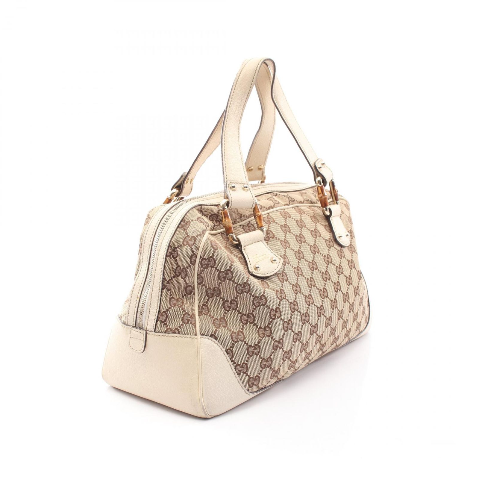 グッチ GUCCI トートバッグ バンブー GGキャンバス 154377 ベージュ