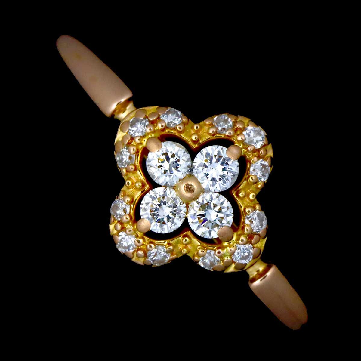 K18ゴールド ダイヤモンドリング Vendome Aoyama ヴァンドーム青山 Vendome Aoyama 11号 リング ダイヤ 0.13ct K18 PG