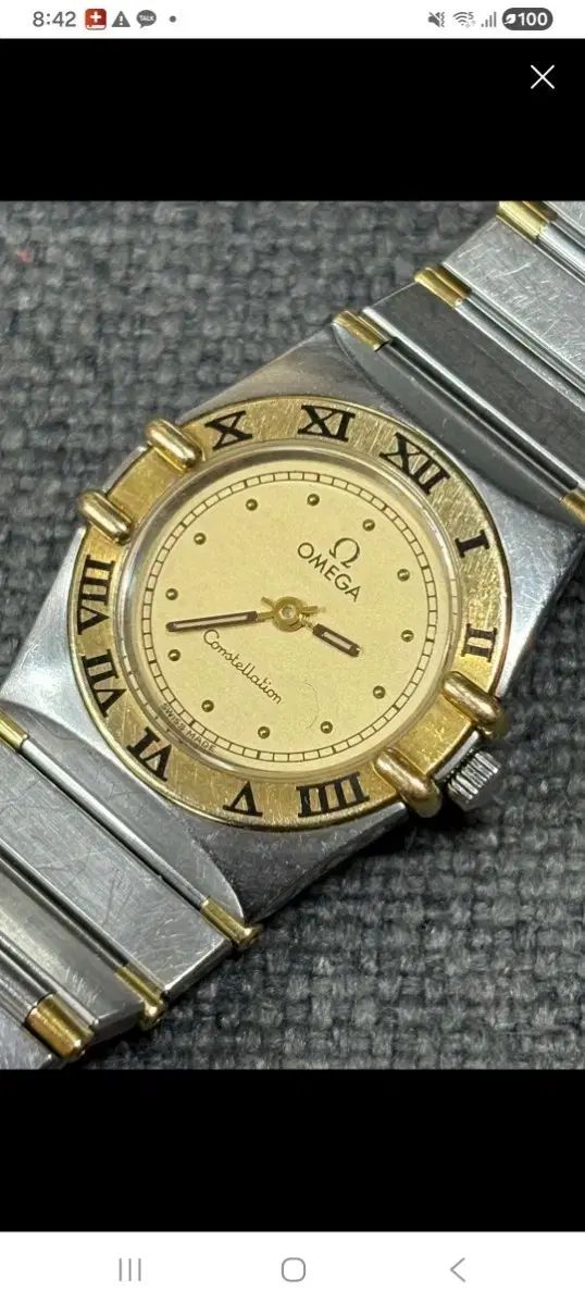 @正規品@OMEGA オメガ コンステレーション 18kコンビ ハーフバー時計