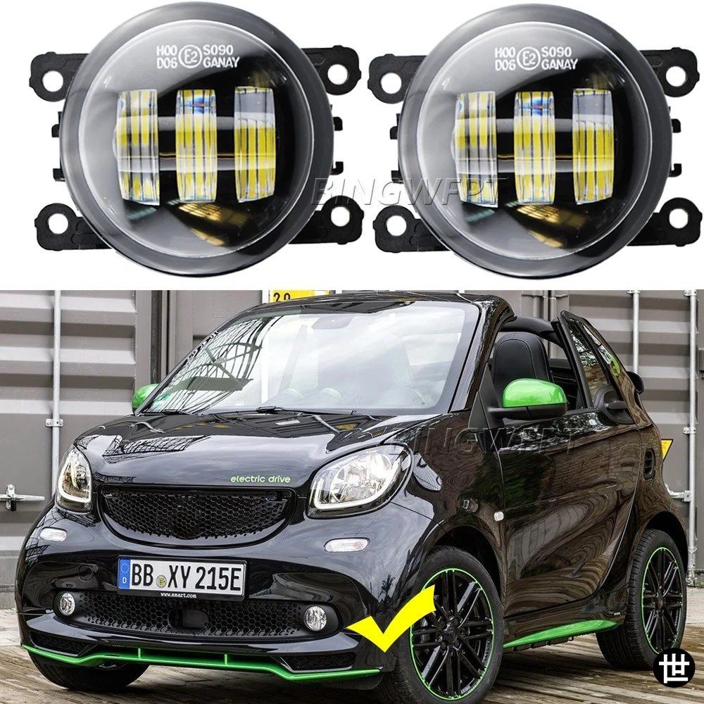 SMART FORTWO W453 2014-2019用LEDフォグランプアセンブリ2個セット 30W H11 車用フォグランプ デイタイムランニングランプ DRL