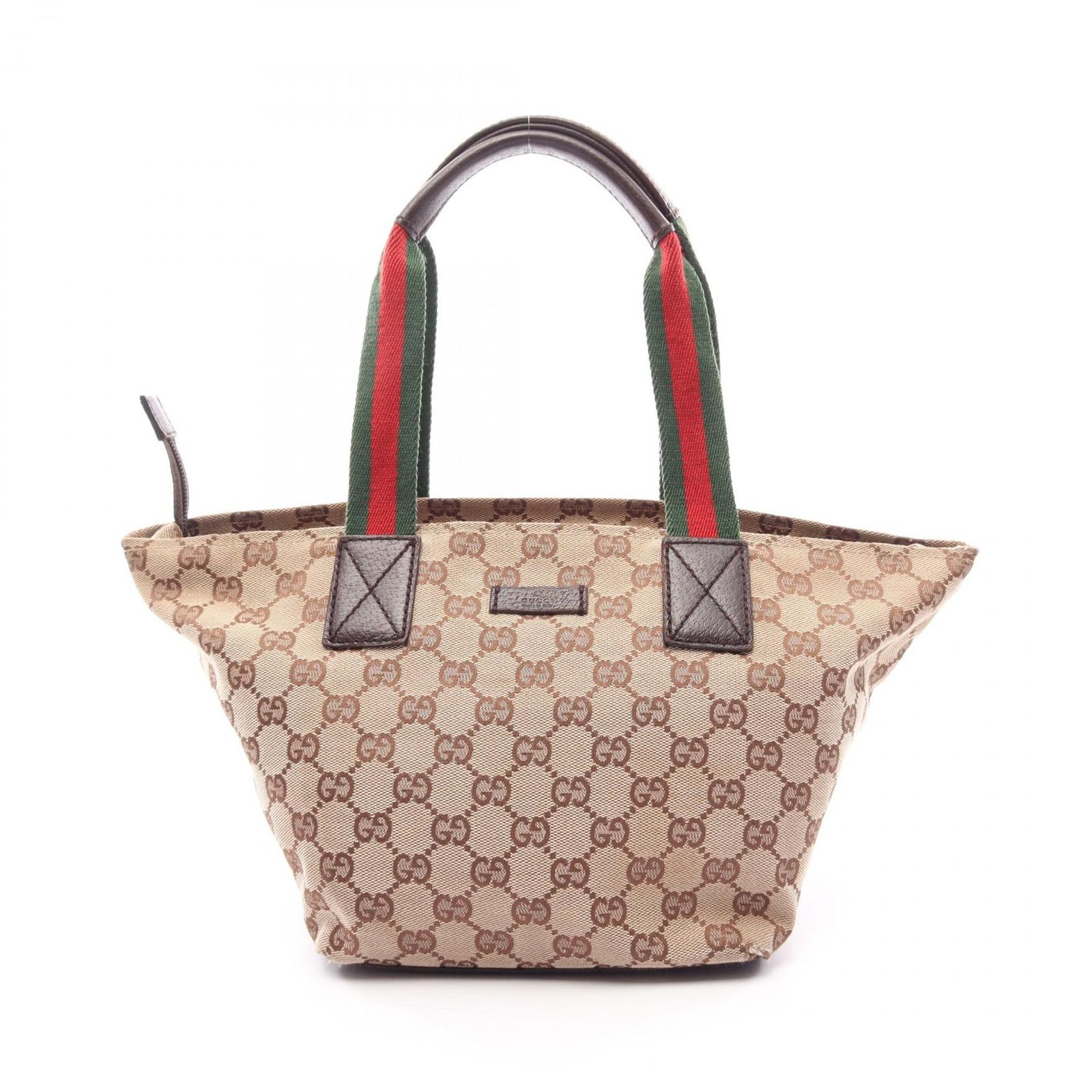 グッチ GUCCI トートバッグ GGキャンバス シェリーライン 131228 ベージュ キャンバス レザー シェリーライン ハンドバッグ レディース Used B