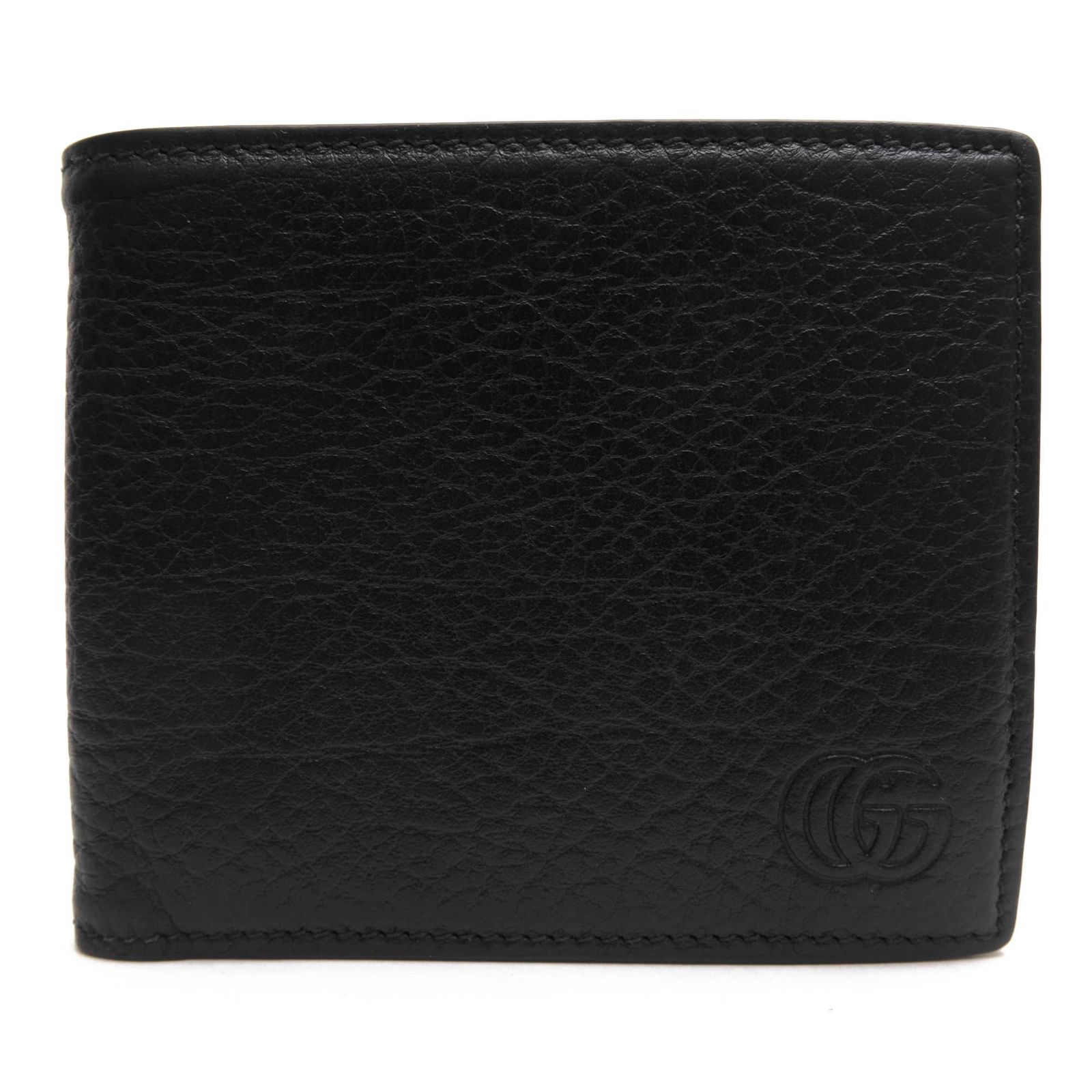 グッチ／GUCCI 財布 ウォレット メンズ 男性 男性用 レザー 革 本革 ブラック 黒 795316 GG DEBOSSED 小銭入れあり シボ革 シュリンクレザー 二つ折り