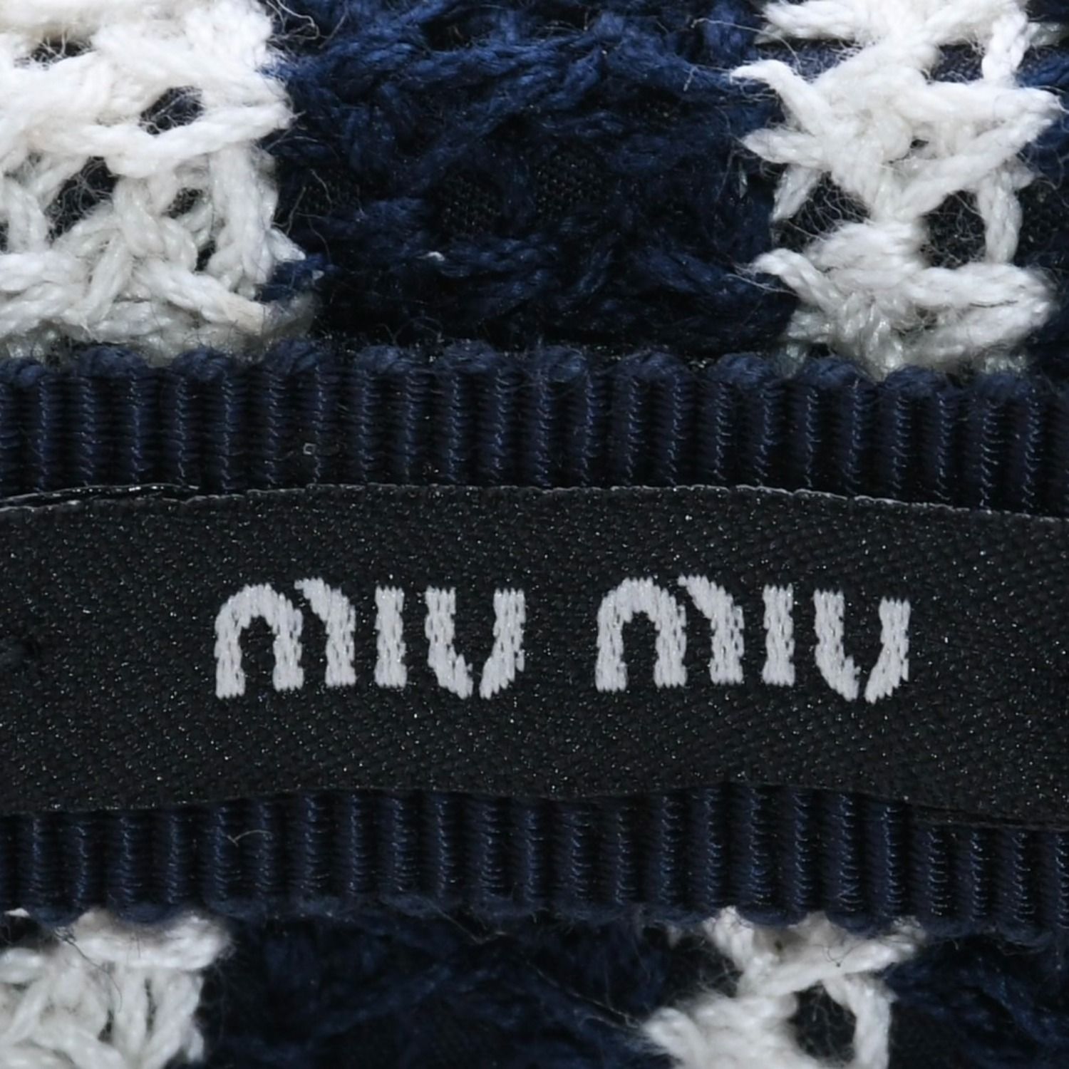 MiuMiu ミュウミュウ クロシェパターンヘッドバンド カチューシャ ヘア