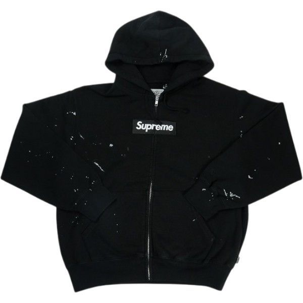Size【S】 SUPREME シュプリーム ×MM6 Maison Margiela 26SS Box Logo Zip Up Hooded Sweatshirt Black ボックスロゴジップパーカー 黒 【中古品-非常に良い】 30010592
