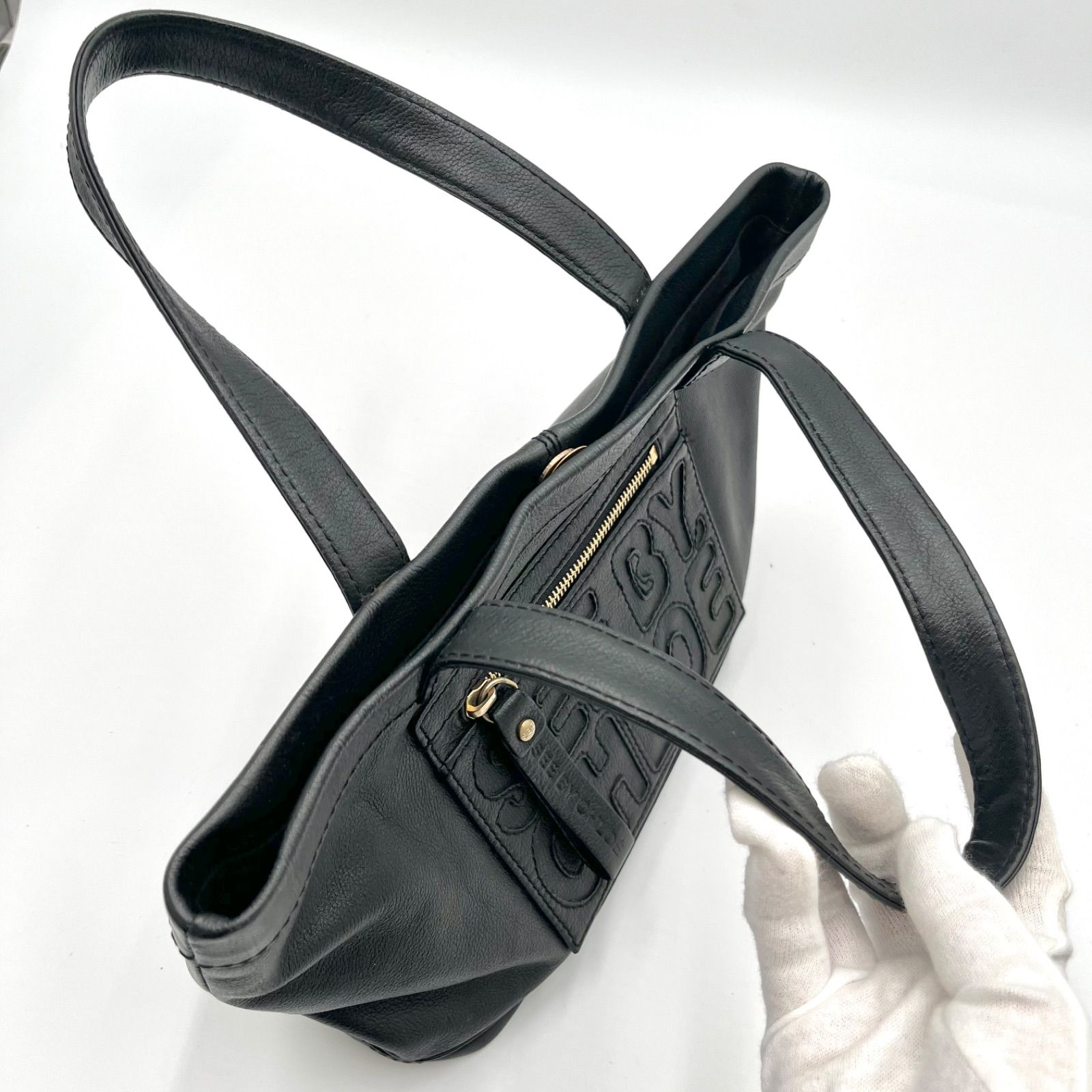 極美品◎See By Chloe シーバイクロエ レザー トートバッグ ブラック