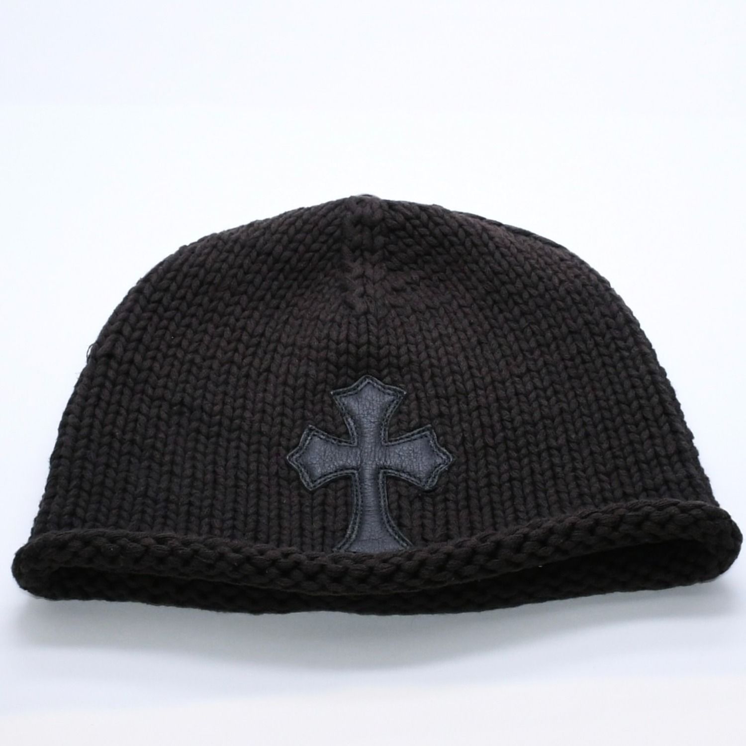 CHROME HEARTS クロムハーツ BEANIE CASH CH CROSS CHクロス ビーニー ニットキャップ 初期モデル クロスパッチ カシミヤ シルバー925 美品 中古 4a003867