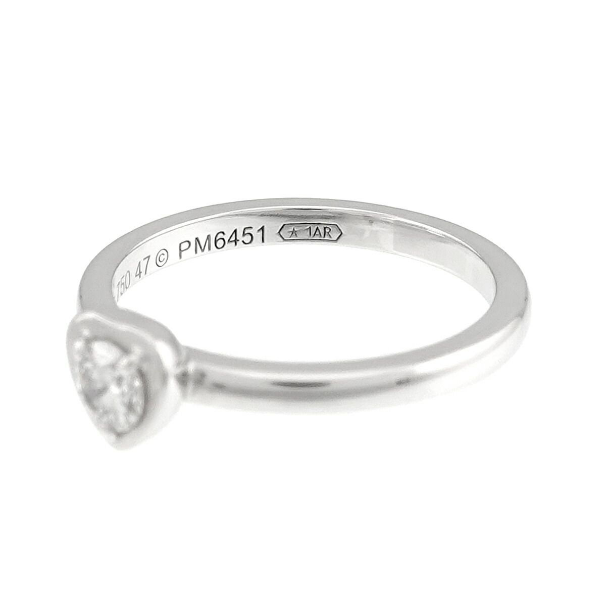 カルティエ Cartier ダムール ハート #47 リング ダイヤ K18 WG