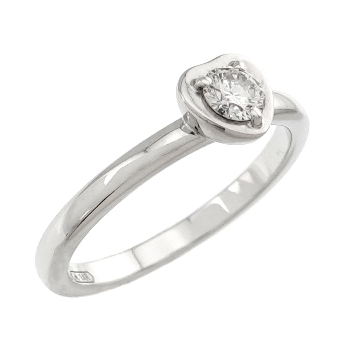 カルティエ Cartier ダムール ハート #47 リング ダイヤ K18 WG