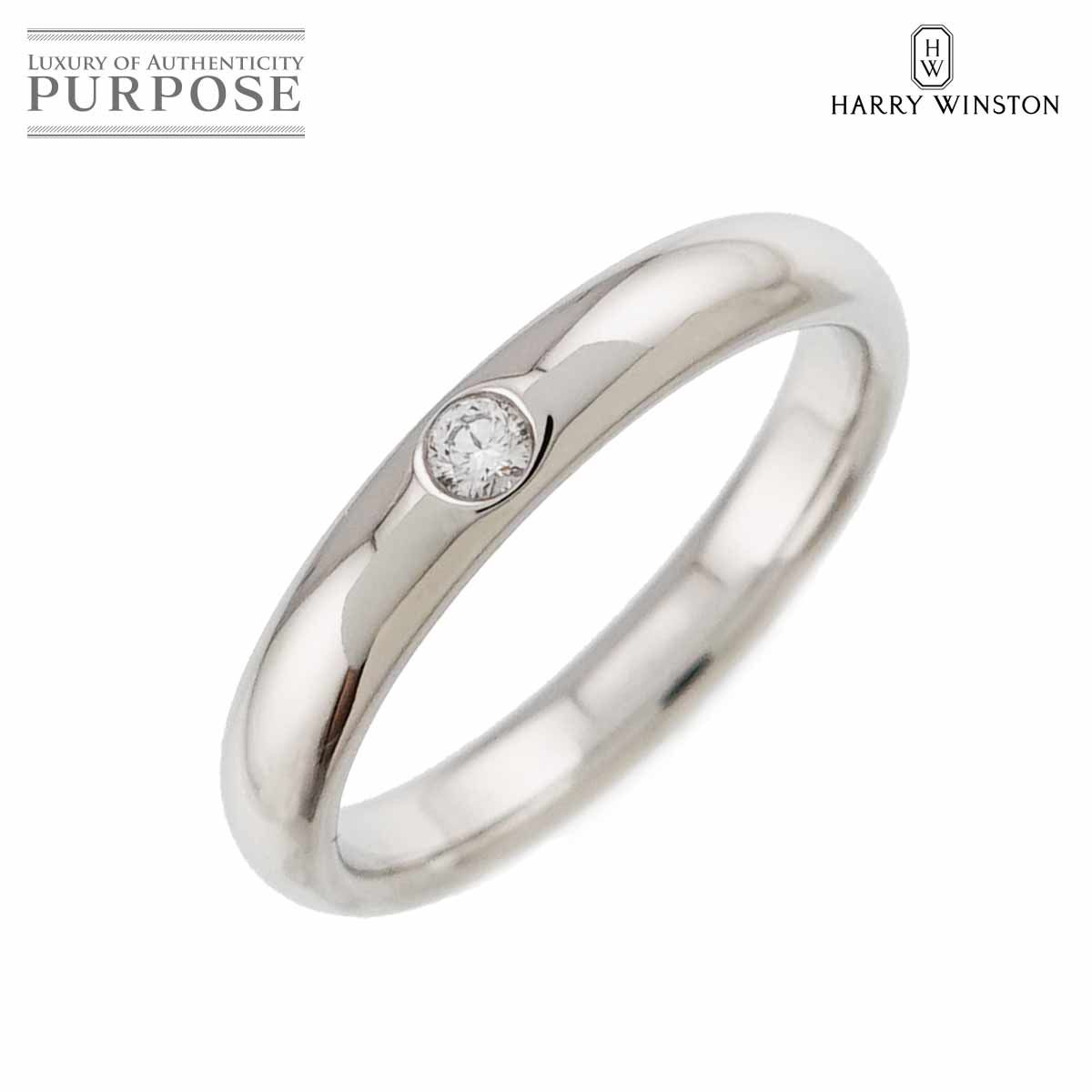 ハリーウィンストン HARRY WINSTON ラウンド 9.5号 ダイヤ リング Pt プラチナ 指輪 Diamond Ring【証明書付き】 90325259