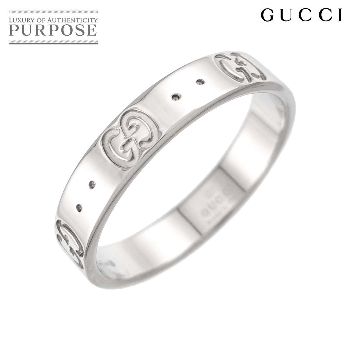 グッチ GUCCI アイコン #18 リング K18 WG ホワイトゴールド 750 指輪 Icon Ring 90325758