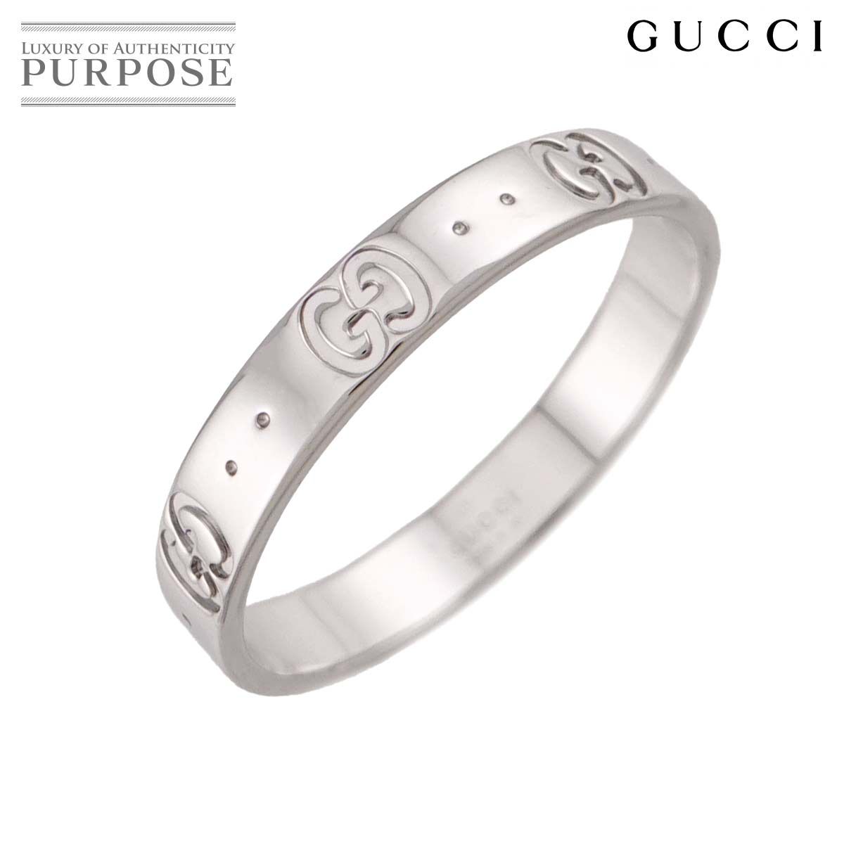 グッチ GUCCI アイコン #25 リング K18 WG　ホワイトゴールド 750 指輪 Icon Ring 90326465