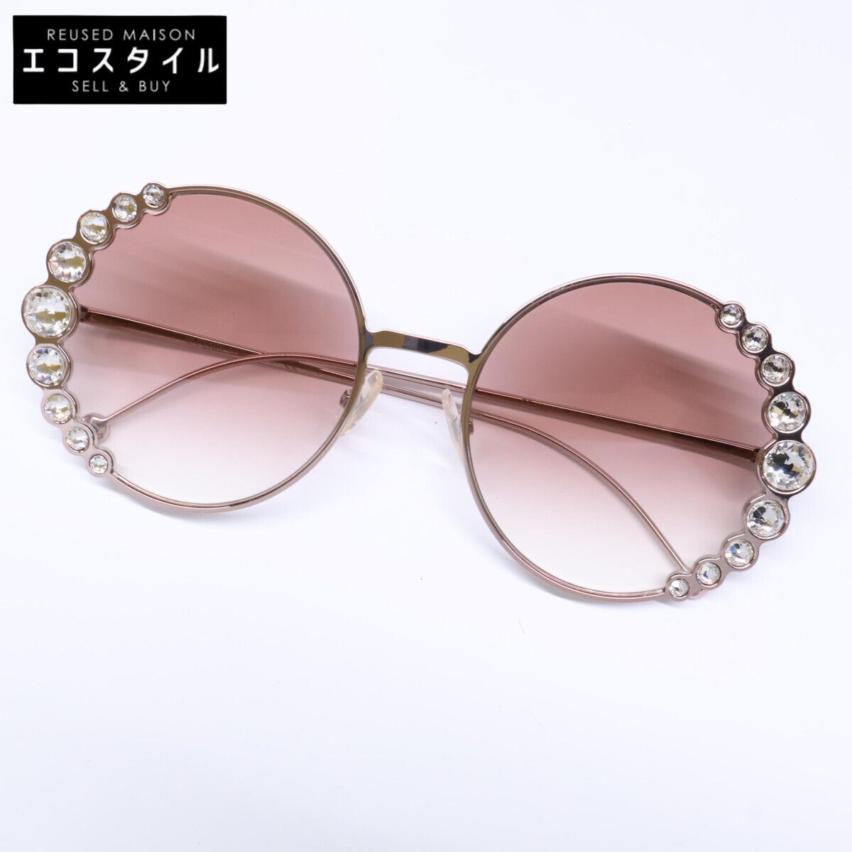FENDI　フェンディ　【美品】FF0324/S 35J3X ラインストーン ラウンドシェイプ　58□20 135