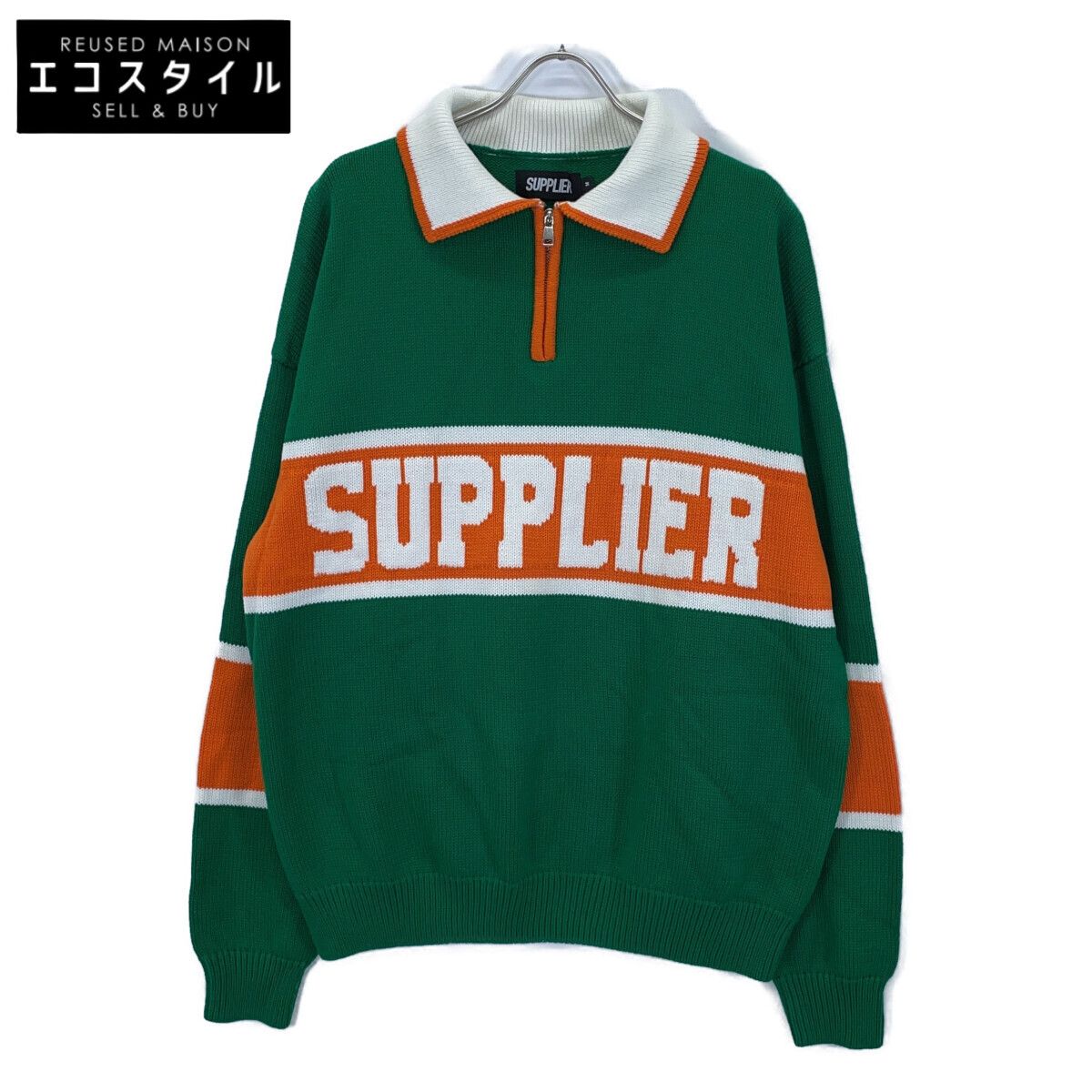 SUPPLIER　サプライヤー　グリーン ハーフジップ ニット 7,341円
