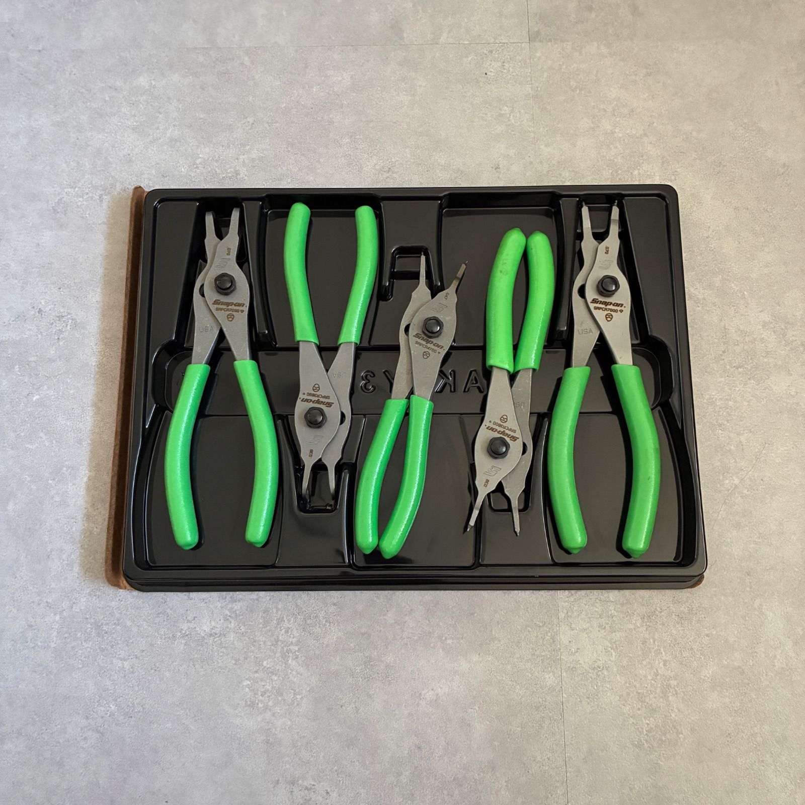 Snap-on スナップオン 5PC スナップリングプライヤーSRPCR105G グリーン