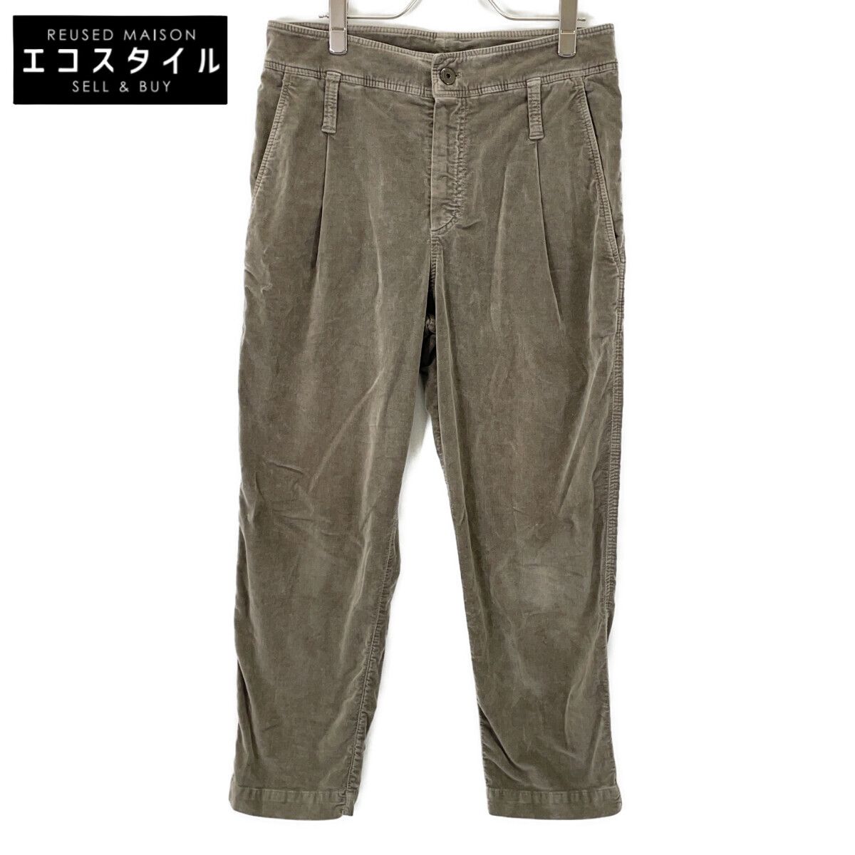 BRUNELLO CUCINELLI　ブルネロクチネリ　MA096P5273 グレー ベロアタッチパンツ　40