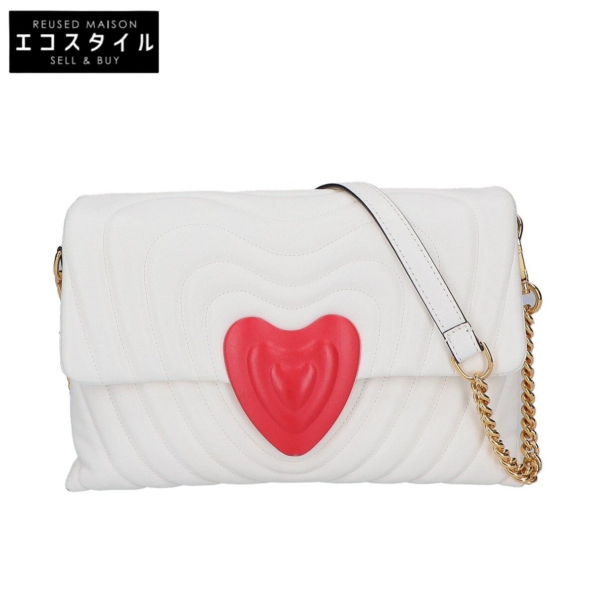 ESCADA　エスカーダ　レザー レッドハート チェーン