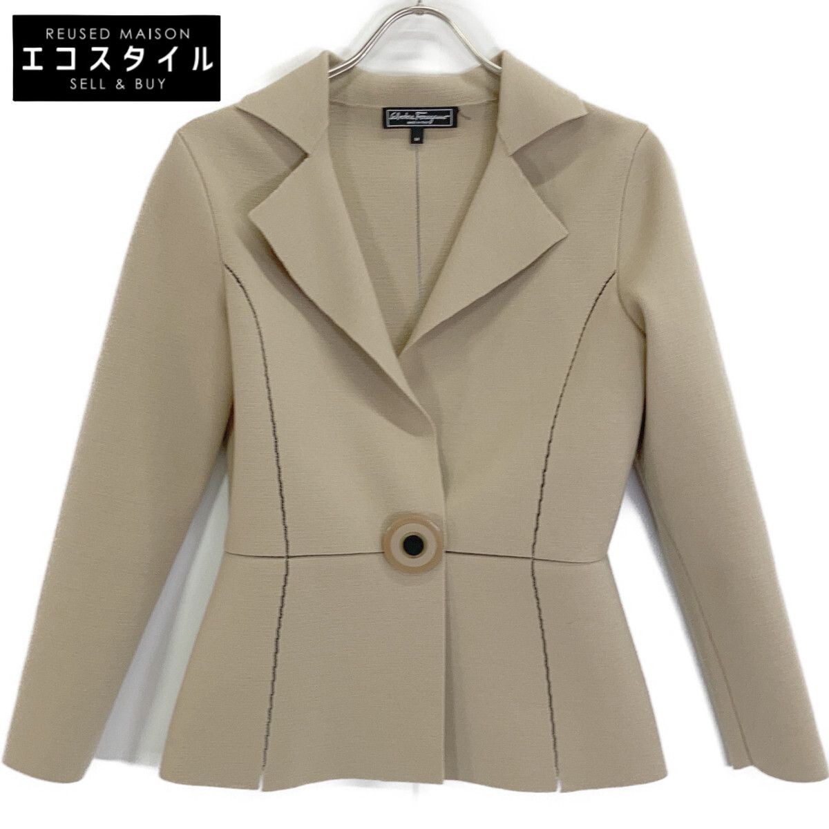 Salvatore Ferragamo　サルヴァトーレフェラガモ　ベージュ 1B カジュアルジャケット　M