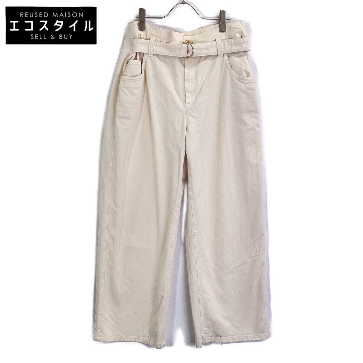 BRUNELLO CUCINELLI　ブルネロクチネリ　アイボリー M0H43P5737 アンクルレングス ファイブポケットパンツ　I44