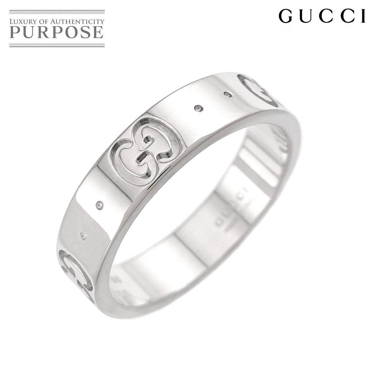 グッチ GUCCI アイコン #7 リング K18 WG ホワイトゴールド 750 指輪 Icon Ring 90326466