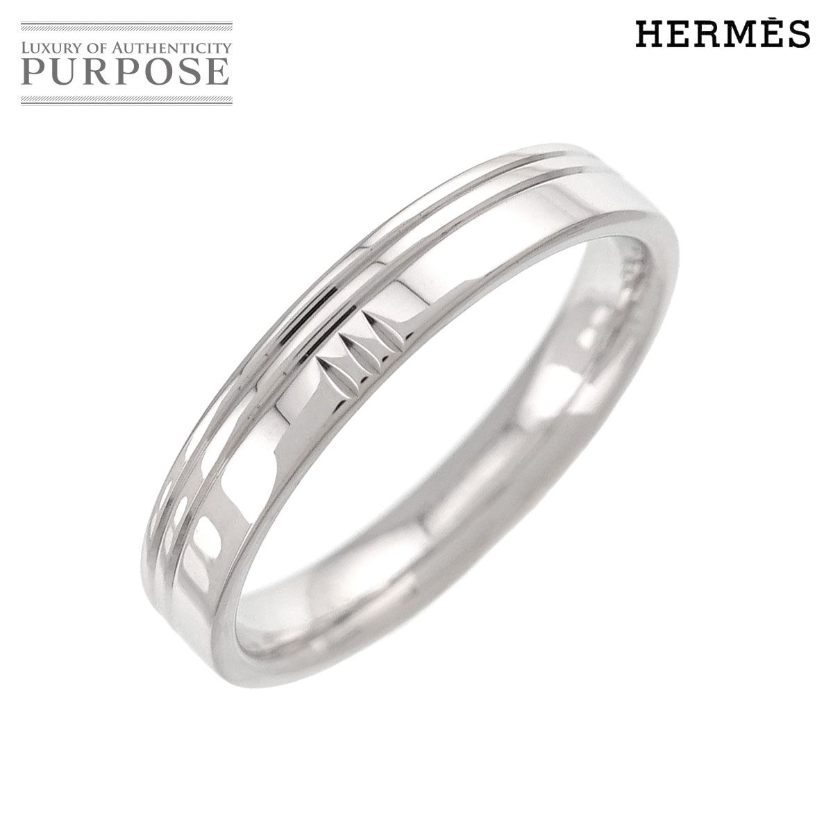 エルメス HERMES アリアンス ケリー ##58 リング K18 WG ホワイトゴールド 750 指輪 Alliance Kelly Ring 90326479