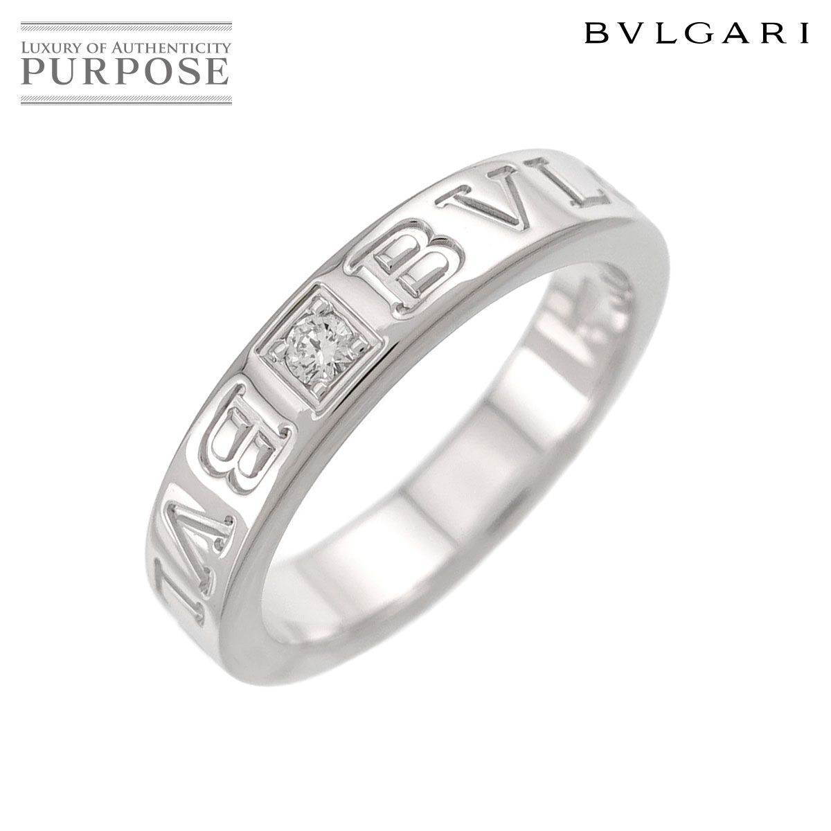 ブルガリ BVLGARI ビーゼロワン エッセンシャル 10号 リング ダイヤ K18 WG ホワイトゴールド 750 指輪 B-ZERO1 Element Ring 90326536