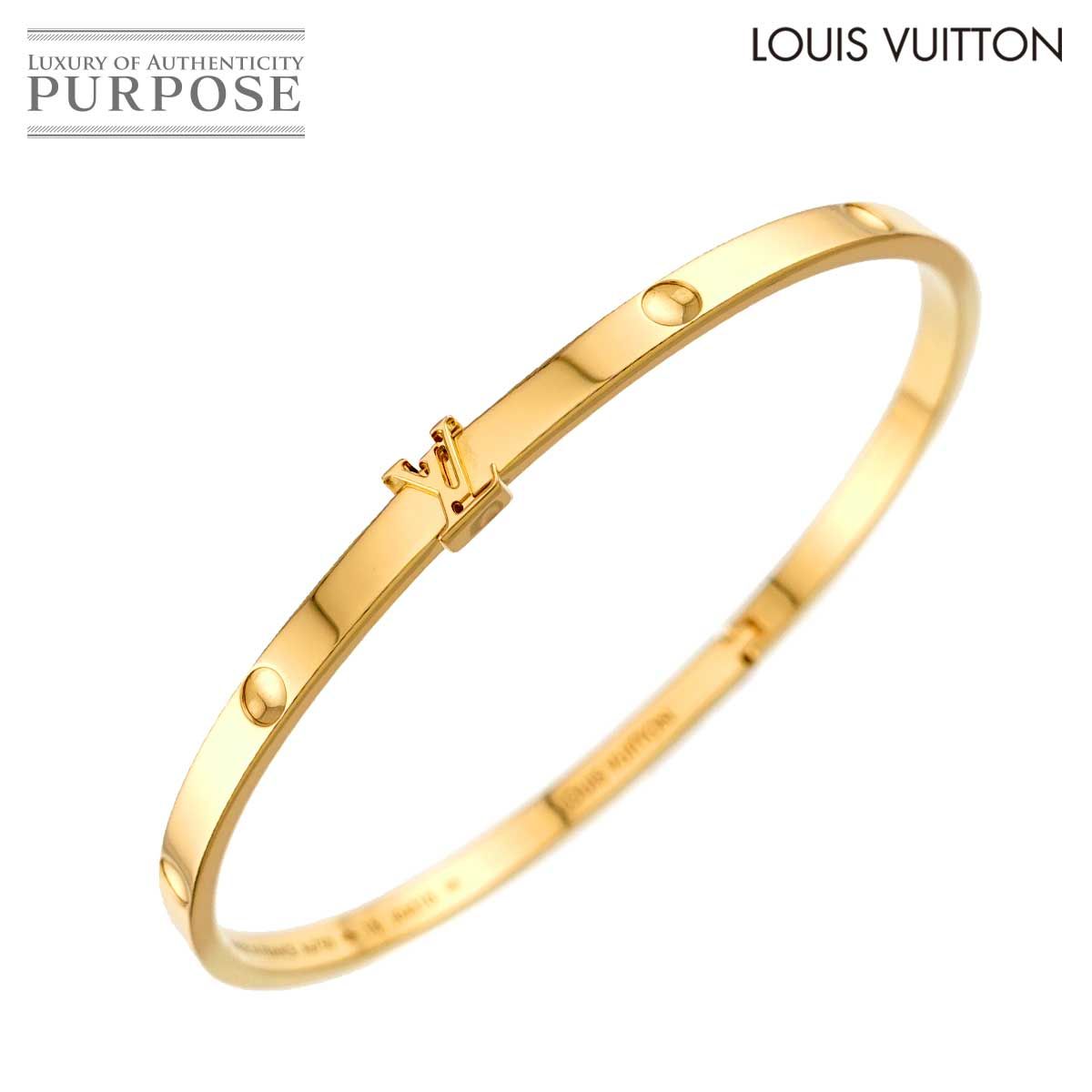 ルイ ヴィトン LOUIS VUITTON アンプラント 18cm バングル ブレスレット K18 YG イエローゴールド 750 Bracelet 90326834