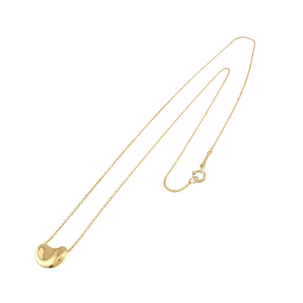Tiffany & Co. Bean ビーン 18k 刻印 ゴールド ネックレス 