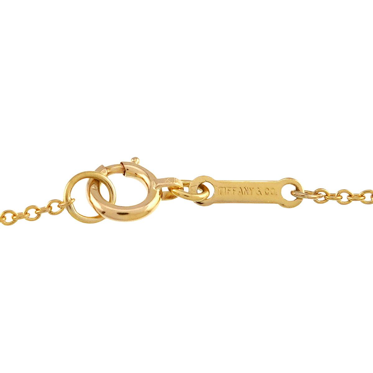 ティファニー TIFFANY&Co. ビーン ネックレス 38cm K18 YG イエロー 