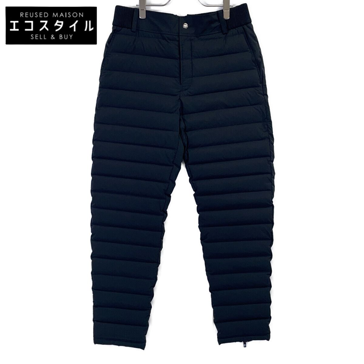 1piu1uguale3　ウノピゥウノウグァーレトレ　【GOLF】GRP113-POE429 ブラック DOWN BACK ZIP PANTS ダウンイージーパンツ　VII