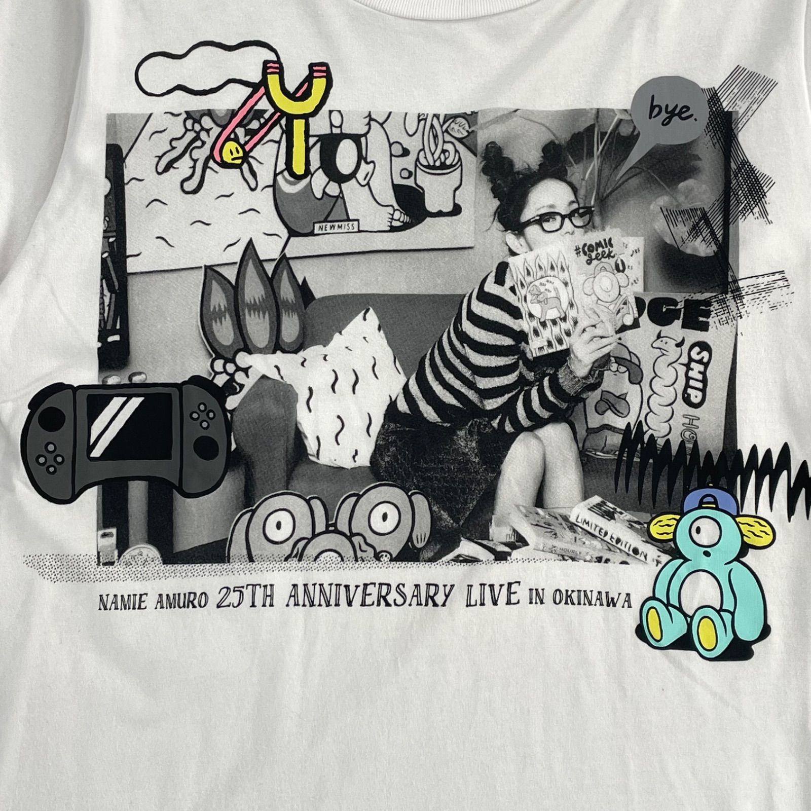 ホワイト Mサイズ】新品 即日発送 安室奈美恵 25周年 Tシャツ 沖縄