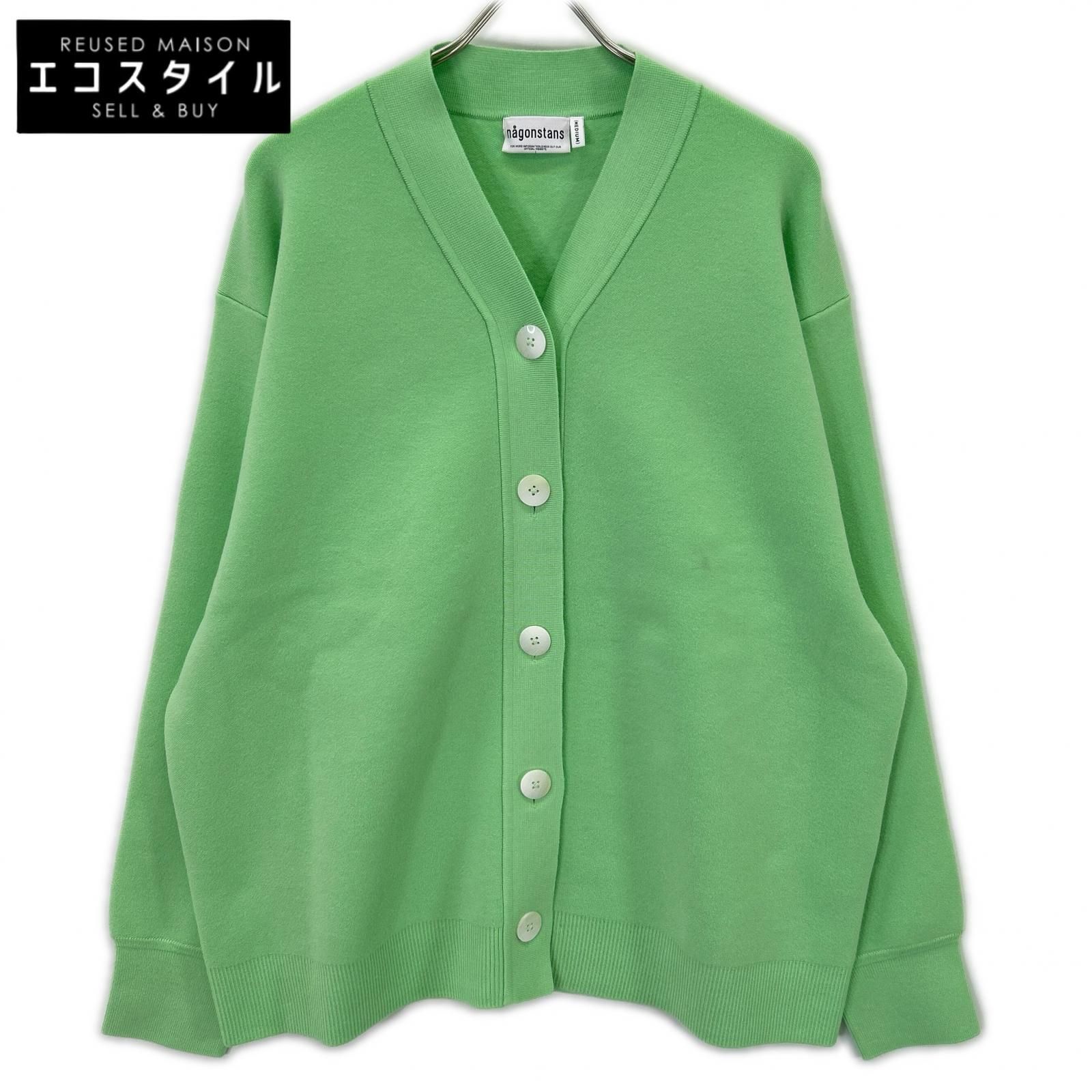 nagonstans　ナゴンスタンス　26SS 470JS870-0081 ライトグリーン ウール混 over cardigan/オーバーニットカーディガン　MEDIUM