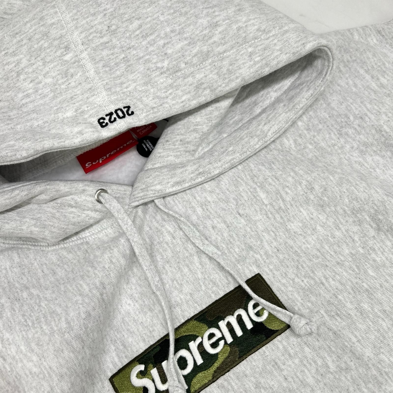 Supreme シュプリーム 23AW アッシュグレー Box Logo Hooded