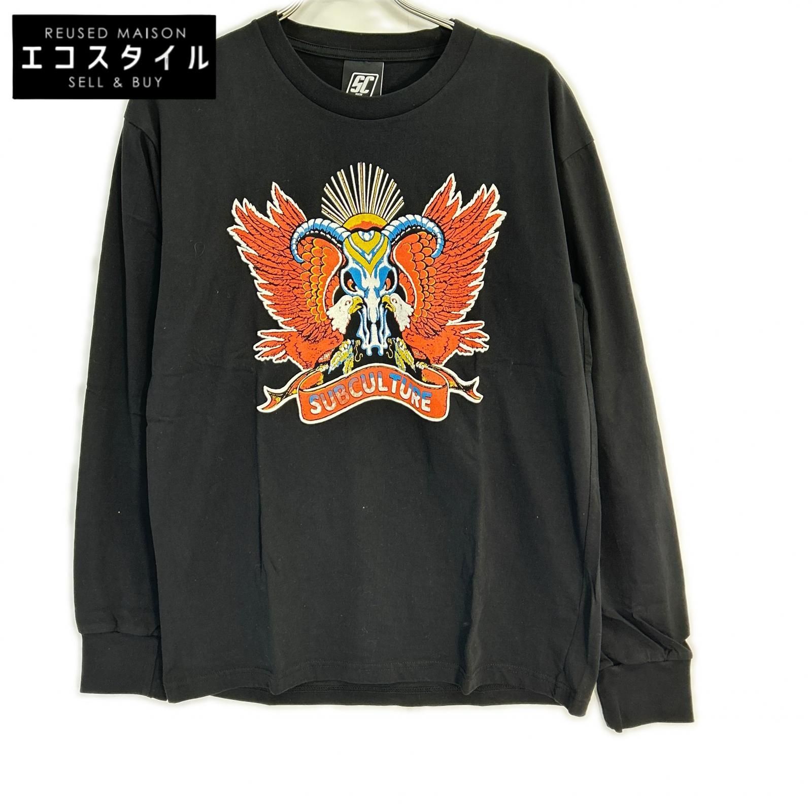 SC Subculture　エスシー サブカルチャー　SCLT-A2203 コットン EAGLEHORN LONGSLEEVE T-SHIRT ロングTシャツ　1
