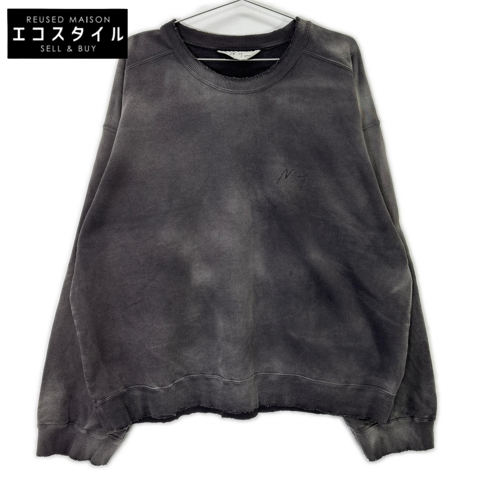 ANCELLM　アンセルム　ANC-CT114 ダークプラム/D.PLUM UNEVENNESS SWEAT SHIRT 染色グラデーションスウェット　2