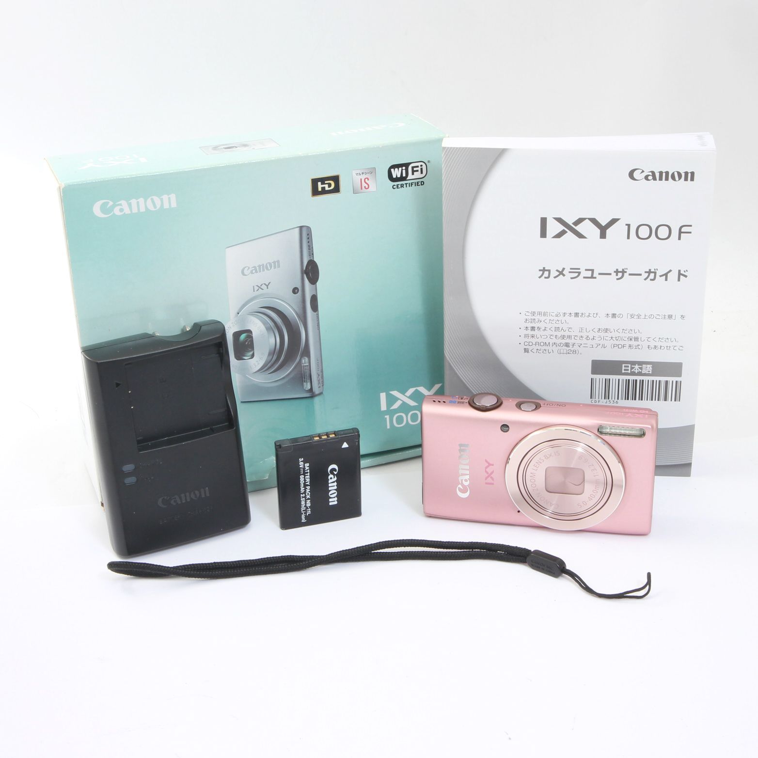 Canon IXY 100F ピンク 本体と付属品 CANON キャノン IXY 100F ピンク コンパクトデジタルカメラ - メルカリ