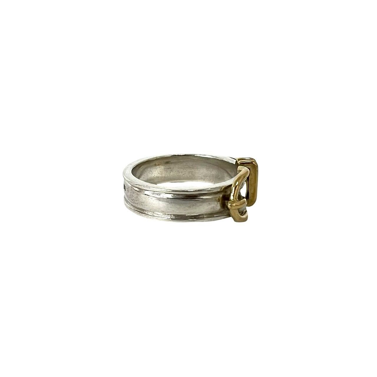 極 美品 HERMES エルメス サンチュール リング シルバー925 K18