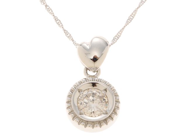 JEWELRY ノンブランドジュエリー 貴金属･宝石 ネックレス Pt900 Pt850 プラチナ ダイヤモンド 0.3ct レディース【中古】460