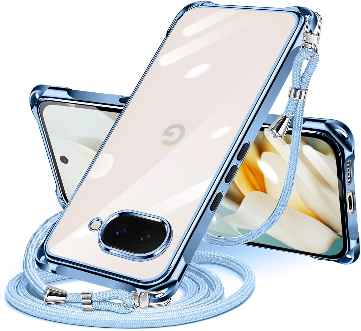 NISIILNG Google Pixel 9a 用 ケース クリア ショルダー pixel9a 用 
