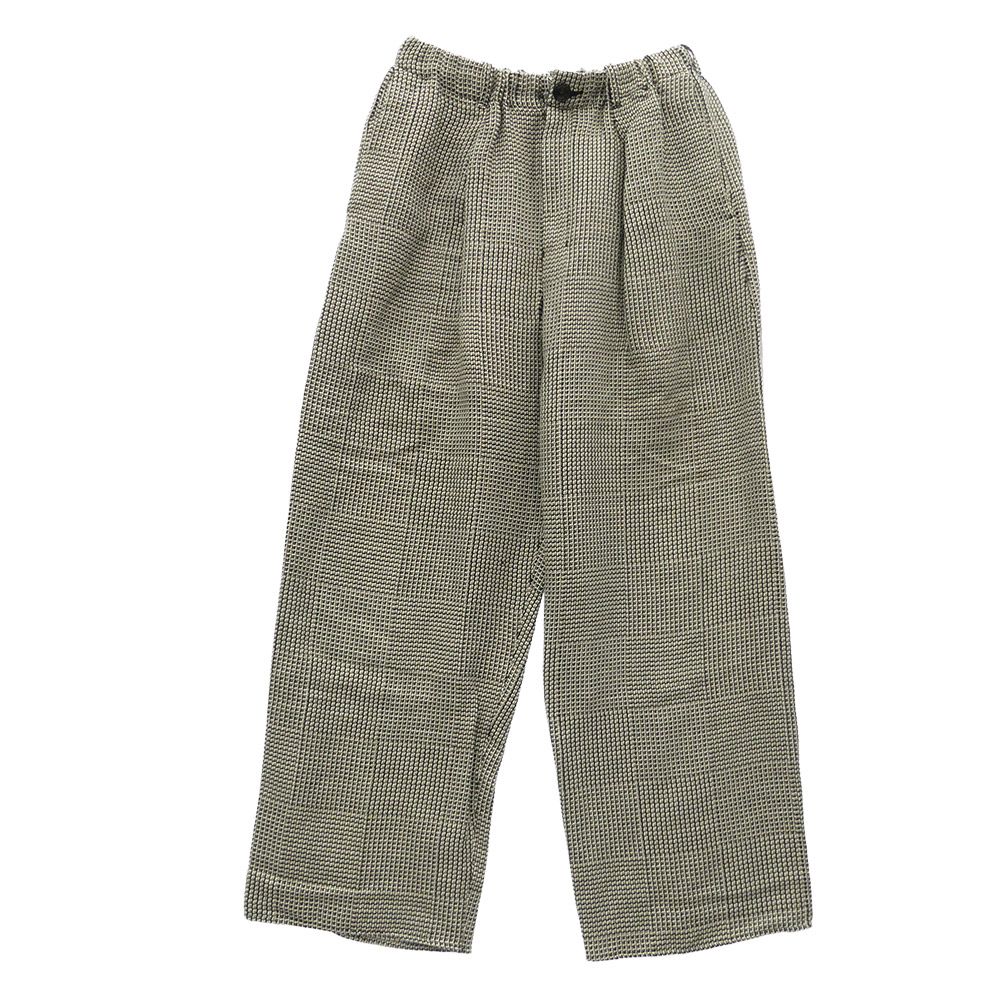 ノノット nonnotte 25SS N-25S-024 In Tuck Wide Trousers グレンチェック コットンリネン イン タック ワイド トラウザーズ パンツ グレー系 3【中古】 15,948円