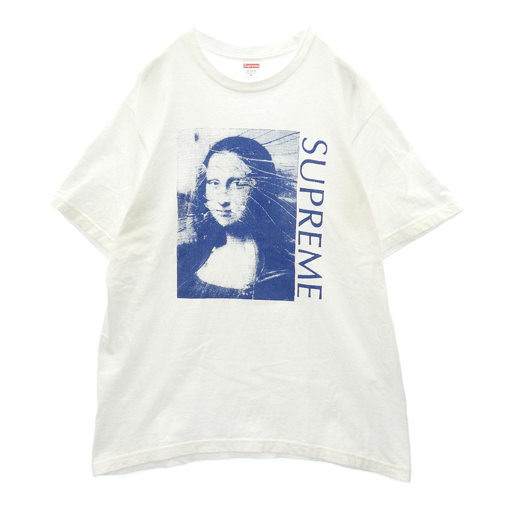 Supreme シュプリーム 18SS Mona Lisa Tee モナリザ フロント プリント Tシャツ 半袖カットソー ホワイト系 M【中古】