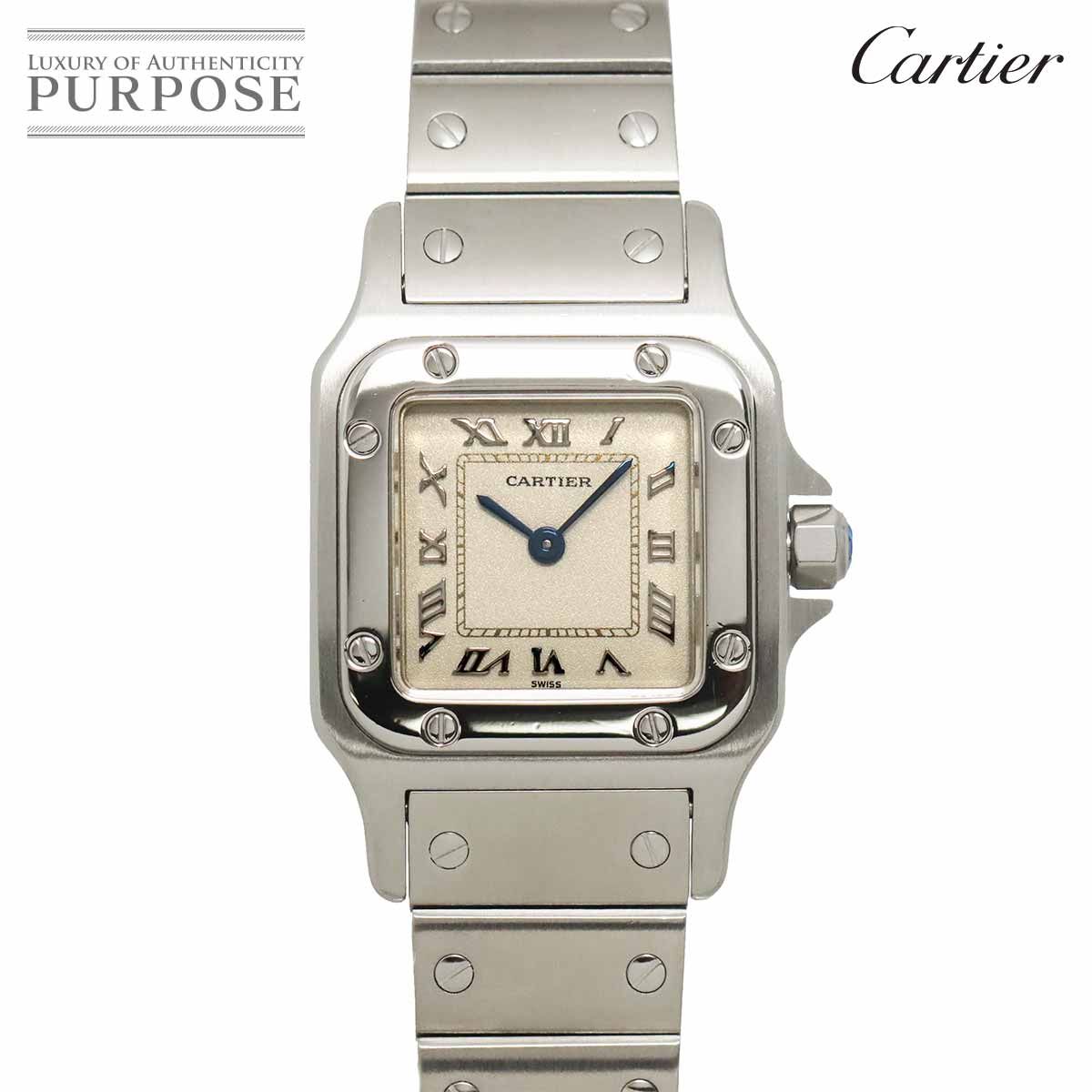 カルティエ Cartier サントスガルベ SM W20024D6 レディース 腕時計 アイボリー クォーツ ウォッチ Santos Galbee 90323633