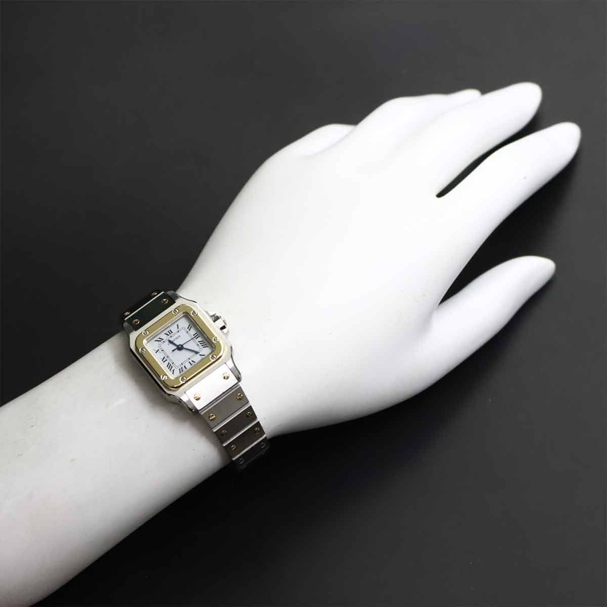 カルティエ Cartier サントスガルベSM コンビ レディース 腕時計 